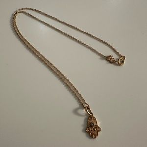 Hamsa Necklace with Rhinestone